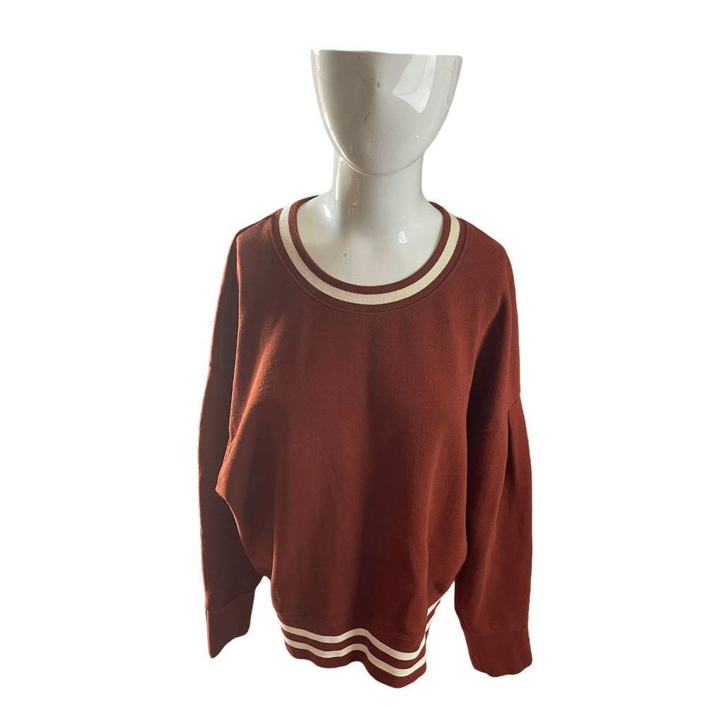 Madewell Sweater Pullover Long Sleeves Sz XXL Crew Neck Red